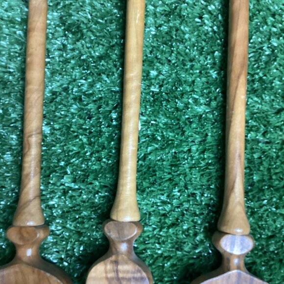 Vintage Oliv-Art Wooden Kitchen Hanging Utensils Set - Picture 3 of 9